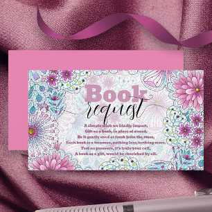 Enchanting Meadow Flowers Baby shower Boekaanvraag Informatiekaartje