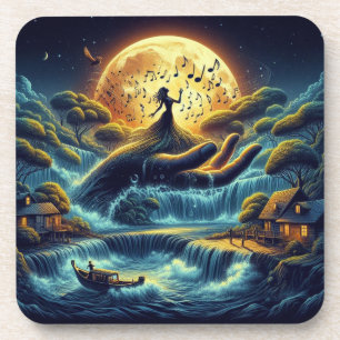 Enchanting Moonlight Serenade Bier Onderzetter
