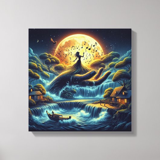 Enchanting Moonlight Serenade Canvas Afdruk (Voorkant)