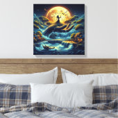 Enchanting Moonlight Serenade Canvas Afdruk (Insitu (Slaapkamer))