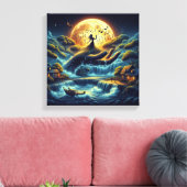 Enchanting Moonlight Serenade Canvas Afdruk (Insitu (Woonkamer))
