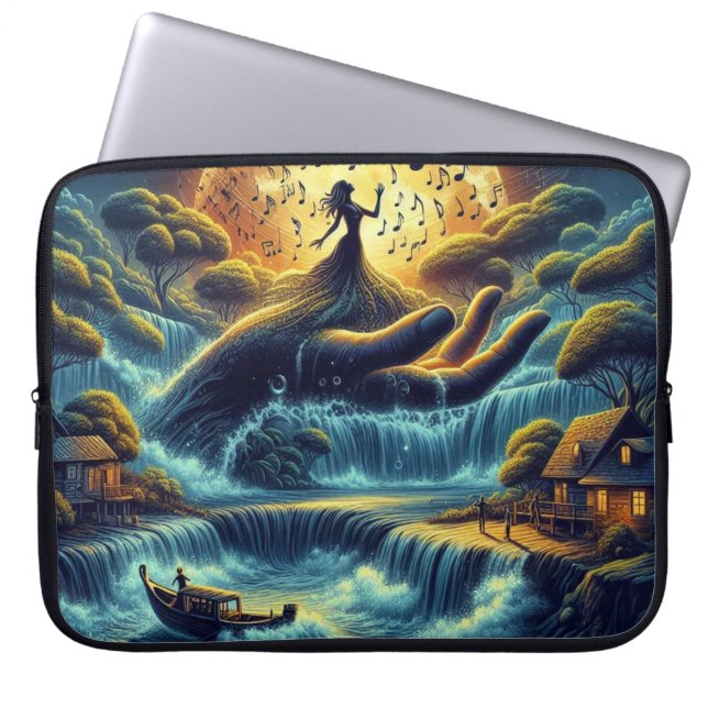 Enchanting Moonlight Serenade Laptop Sleeve (Voorkant)