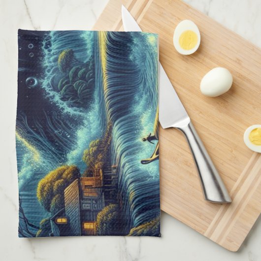 Enchanting Moonlight Serenade Theedoek (Quarter Fold)