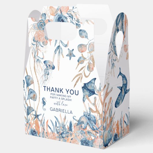 Enchanting onderaan het Zee Dank u voor Bedankdoosjes (Geopend)