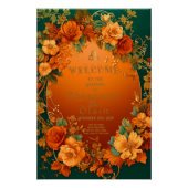 Enchanting Orange and Green Autumn Druid Wedding Perfect Poster (Voorkant)
