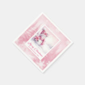 Enchanting Pinkmas Winter Scene Snowman Party Nap  Servet (Hoek)