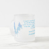 Enchanting Rorschach in Soft Blue for Psychology L Matglas Koffiemok (Voorkant links)