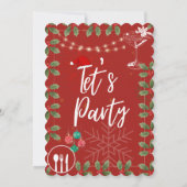 Enchanting Snowfall Christmas Party Kaart (Achterkant)
