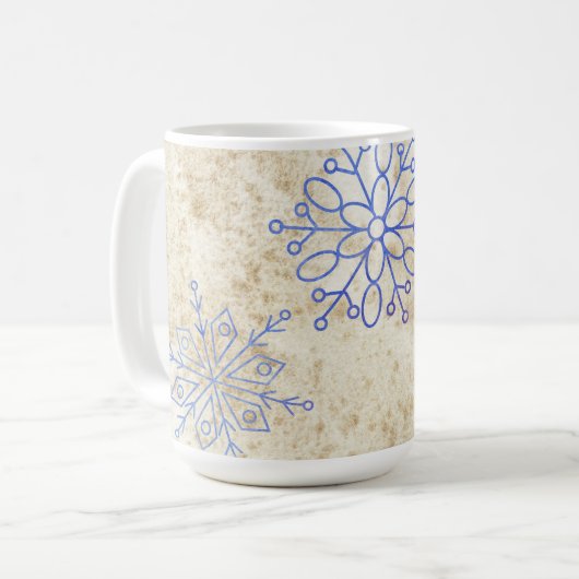Enchanting Snowflake Coffee Mok (Voorkant links)
