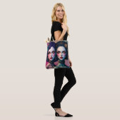 Enchanting Twin Sisters Portret Canvas tas (Op model)