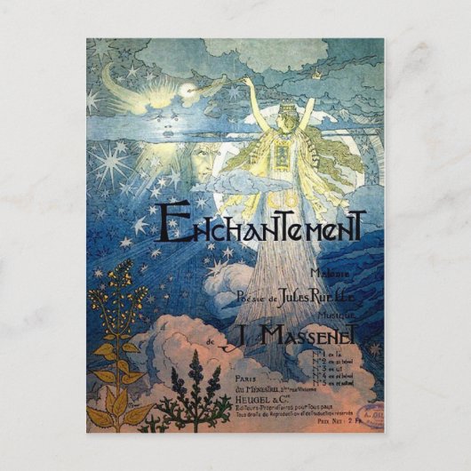 Enchantment Art Nouveau Briefkaart (Voorkant)
