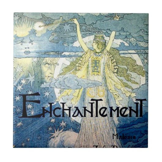 Enchantment art nouveau magie tegeltje (Voorkant)