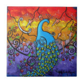 Enchantment Peacock Art Tile Tegeltje (Voorkant)