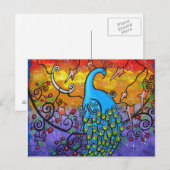 Enchantment Peacock in het Briefkaart van de boom (Voorkant / Achterkant)