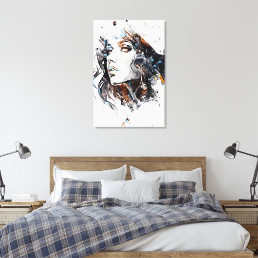 Enchantress Waterverf Vrouw | Canvas Afdruk (Insitu (Slaapkamer))
