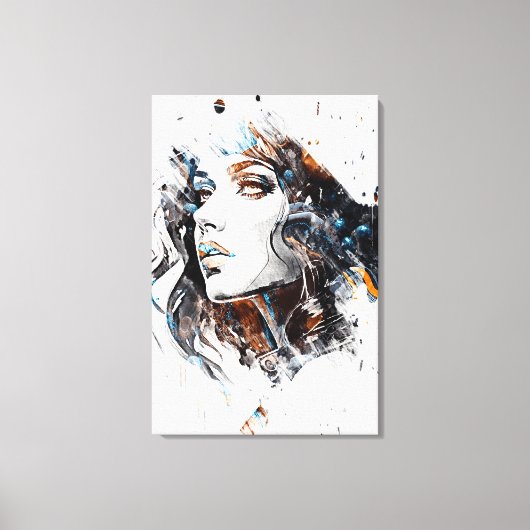 Enchantress Waterverf Vrouw | Canvas Afdruk (Voorkant)