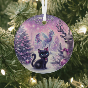 Enchated Christmas Edition glazen ornament