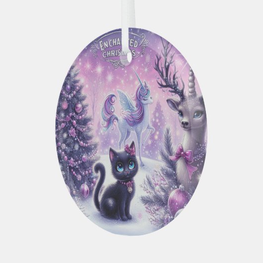 Enchated Christmas Edition glazen ornament (Voorkant links)