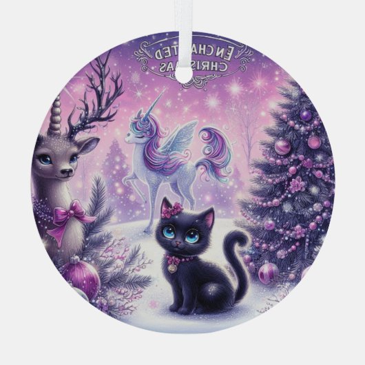 Enchated Christmas Edition glazen ornament (Achterkant)