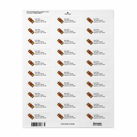 Enchilada Return Address Labels (Full Sheet)