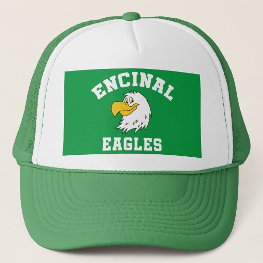 Encinal Eagles Green Trucker Hat Pet (Voorkant)