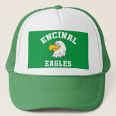 Encinal Eagles Green Trucker Hat Trucker Pet (Voorkant)