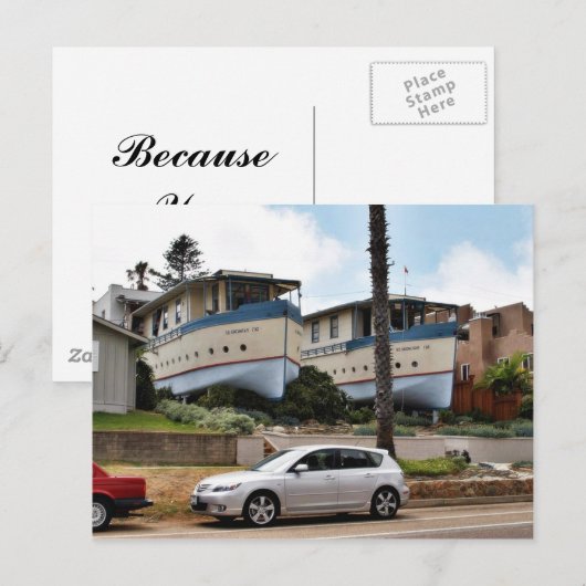 Encinitas Boat Houses Briefkaart (Voorkant / Achterkant)