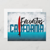 Encinitas Briefkaart California Surfboard (Voorkant / Achterkant)