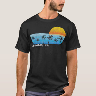 Encinitas CA Palmbomen Sunset Beach T-shirt