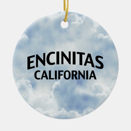 Encinitas California Keramisch Ornament (Voorkant)