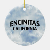 Encinitas California Keramisch Ornament (Achterkant)