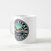Encinitas California Retro Sunset Souvenirs 80s Koffiemok (Voorkant links)
