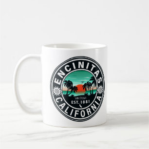 Encinitas California Retro Sunset Souvenirs 80s Koffiemok