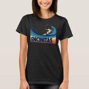 Encinitas California Retro Surf Sailing & Vist T-shirt