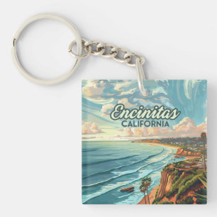 Encinitas California San Diego Beach Vintage Sleutelhanger