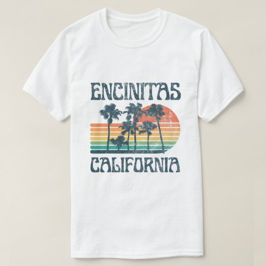 Encinitas California Summer Vacation  T-shirt (Design voorkant)