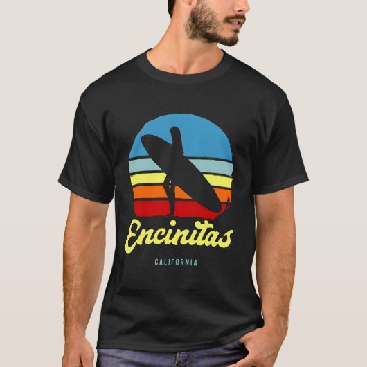 Encinitas California Surf T-shirt (Voorkant)