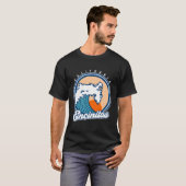 Encinitas California Surf Wave T-shirt (Voorkant volledig)