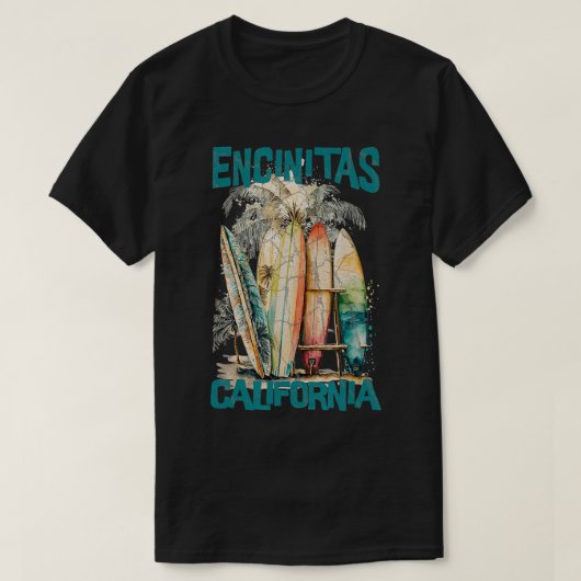 Encinitas California T-shirt (Design voorkant)