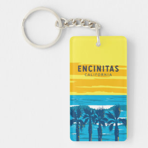 Encinitas California Travel Art Vintage Sleutelhanger