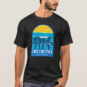 Encinitas California Travel Art Vintage T-shirt