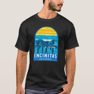 Encinitas California Travel Art Vintage T-shirt