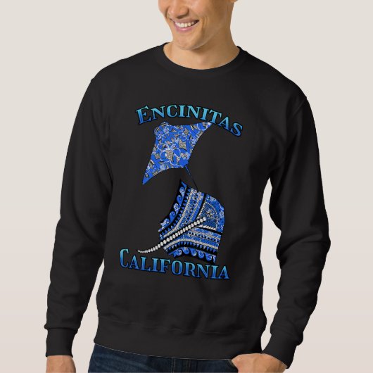 Encinitas California Vacation Tribal Stingray Trui (Voorkant)