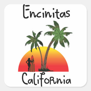 Encinitas California. Vierkante Sticker