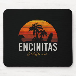 Encinitas Californië Ca Palmen Surf Zonsondergang Muismat