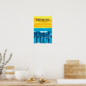 Encinitas Californië Reizen Kunst Vintage Poster (Keuken)