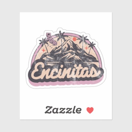 Encinitas, Californië Sticker (Vel)