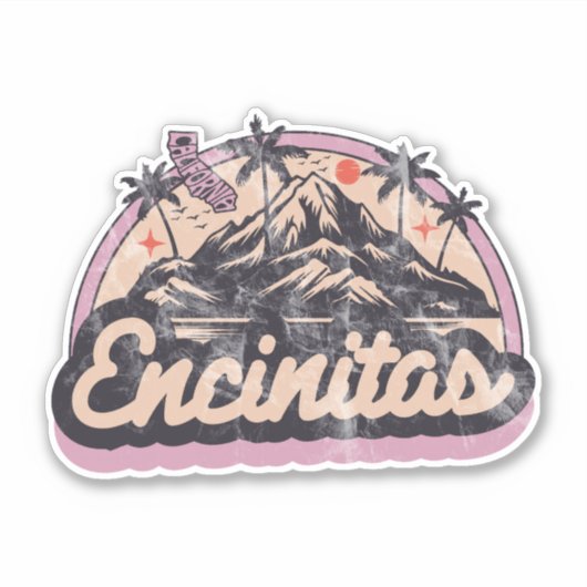 Encinitas, Californië Sticker (Voorkant)