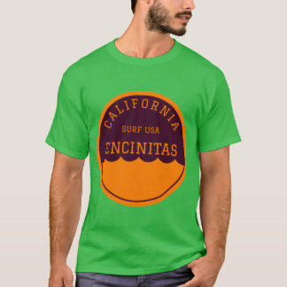 Encinitas Californië Vintage Retro Surf USA Reizen T-shirt