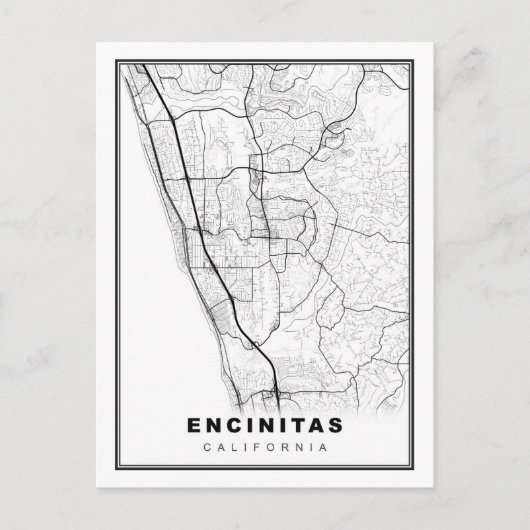 Encinitas Kaart (Voorkant)